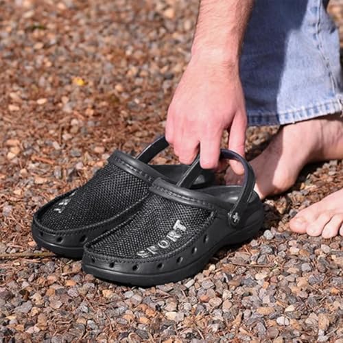 Roxoni Men’s Rubber Sport Clogs with Breathable Mesh Upper Slipper4
