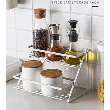 Dime Store Spice Rack Kitchen Rack For Kitchen Storage Accessories Kitchen Organizer Triangle White Amazon In Home Kitchen