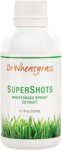Miniatura 1 de Dr Wheatgrass Supershots (suministro para 30 días) - Extracto de pasto de trigo en una botella, más fuerte que el jugo y polvo de pasto de trigo
