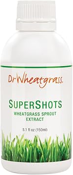 Dr Wheatgrass Supershots30 Day Supply - Wheatgrass Extract in a Bottle, Stronger Than Fresh Wheatgrass Juice and Powder