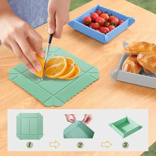 Planche à découper réutilisable pliable pour éviter de renverser les aliments