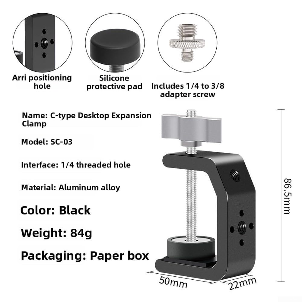 Supporto per telefono a collo di cigno: supporto flessibile lungo con morsetto per iPhone per Samsung - Supporto da tavolo regolabile girevole a 360 gradi nero (braccio a due sezioni)