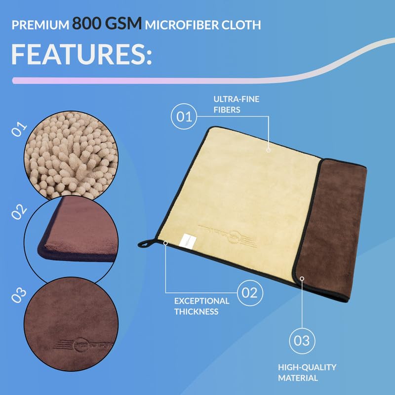 Neodrift 800 GSM Microfiber Cloth' - Ultra Soft Cleaning Cloth for Car, Bike - Highly Absorbent, Polishing, Detailing (Size - 40X60 Cm) (Set of 3 Pc) (Colour - Mix) -Multicolor - Image 2 thumbnail