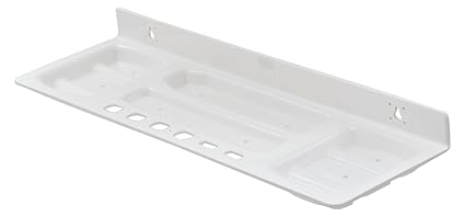 WATERTEC Polymer Double Soap and Tooth Brush Shelf (36.5 cm x 12 cm x 5 cm, White)
