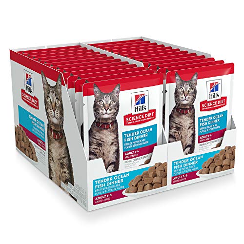 Hill's Science Diet Adult Canned Cat Food, Ocean Fish, 2.8 Oz Pouch, 24 Pack #TOP18