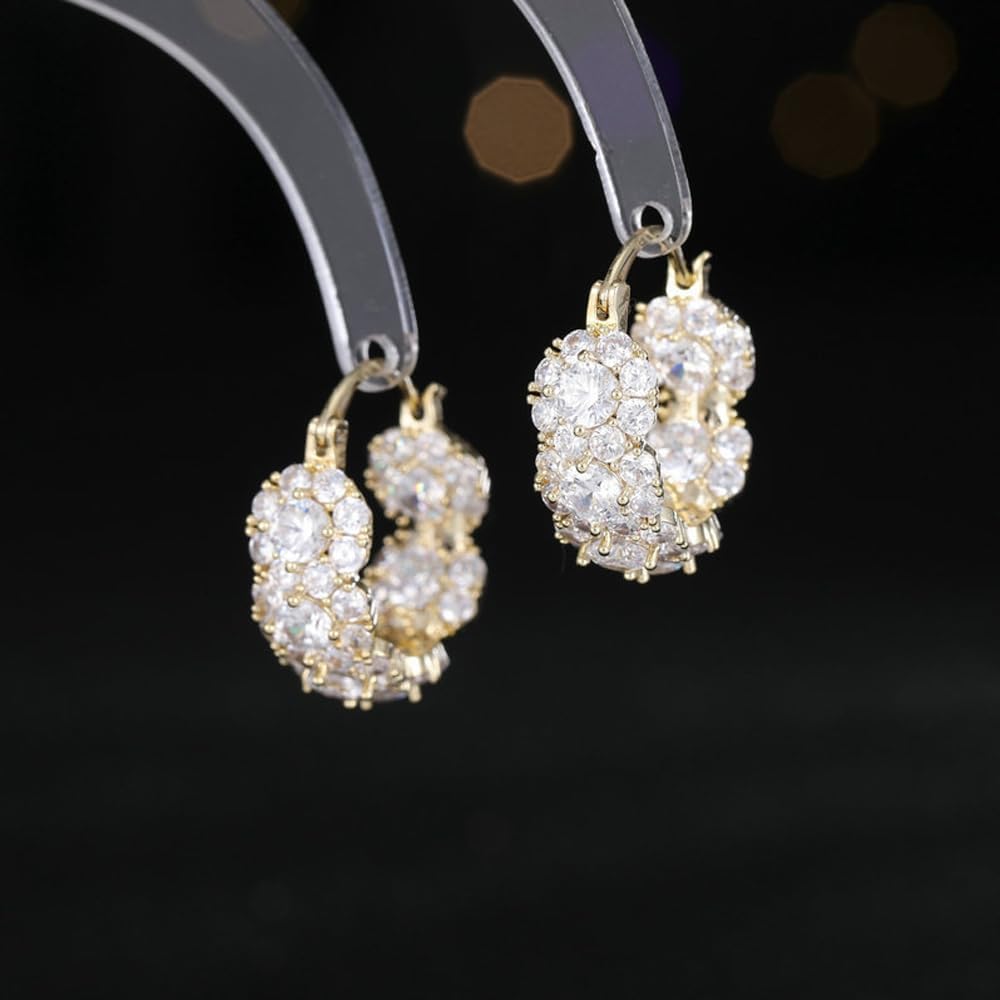 MIKAMU 14K Gold Hoop Earrings for Women CZ cubic zirconia Gold Plated dainty Hoop Earring for Women Jewelry - Image 5