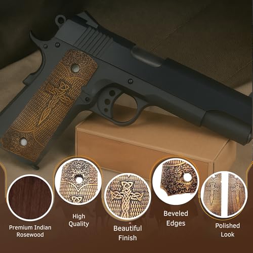 Réplique Pistolet M1911 de la Seconde Guerre Mondiale avec poignée bois - 6