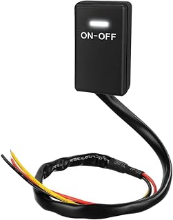 DC12V 1A ON/Off DIY Paste Power Switch No Drilling Button Switch Suitable for Car Modification