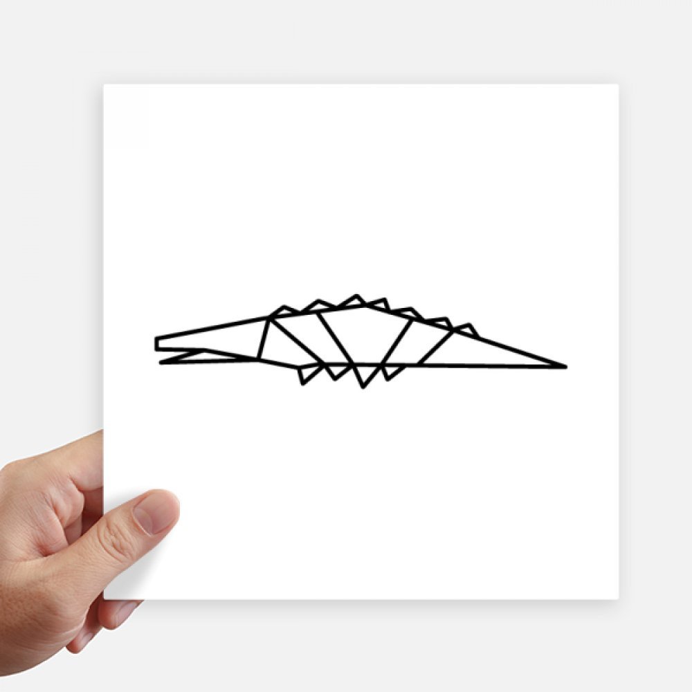 Autocollant origami géométrique crocodile, lot de 4 stickers pour personnaliser vos murs