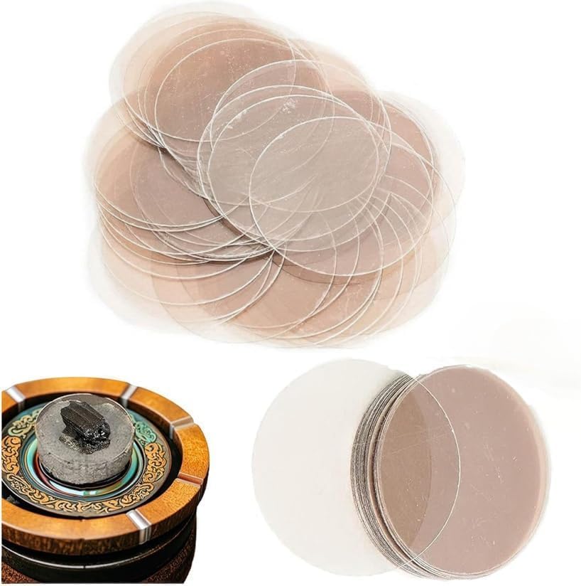 Mica Plate Sheets for Incense Burners, 30pcs Reusable Mica Plates for Sandalwood Chips, Extend Combustion Time, Aromatherapy Pad for Home Use