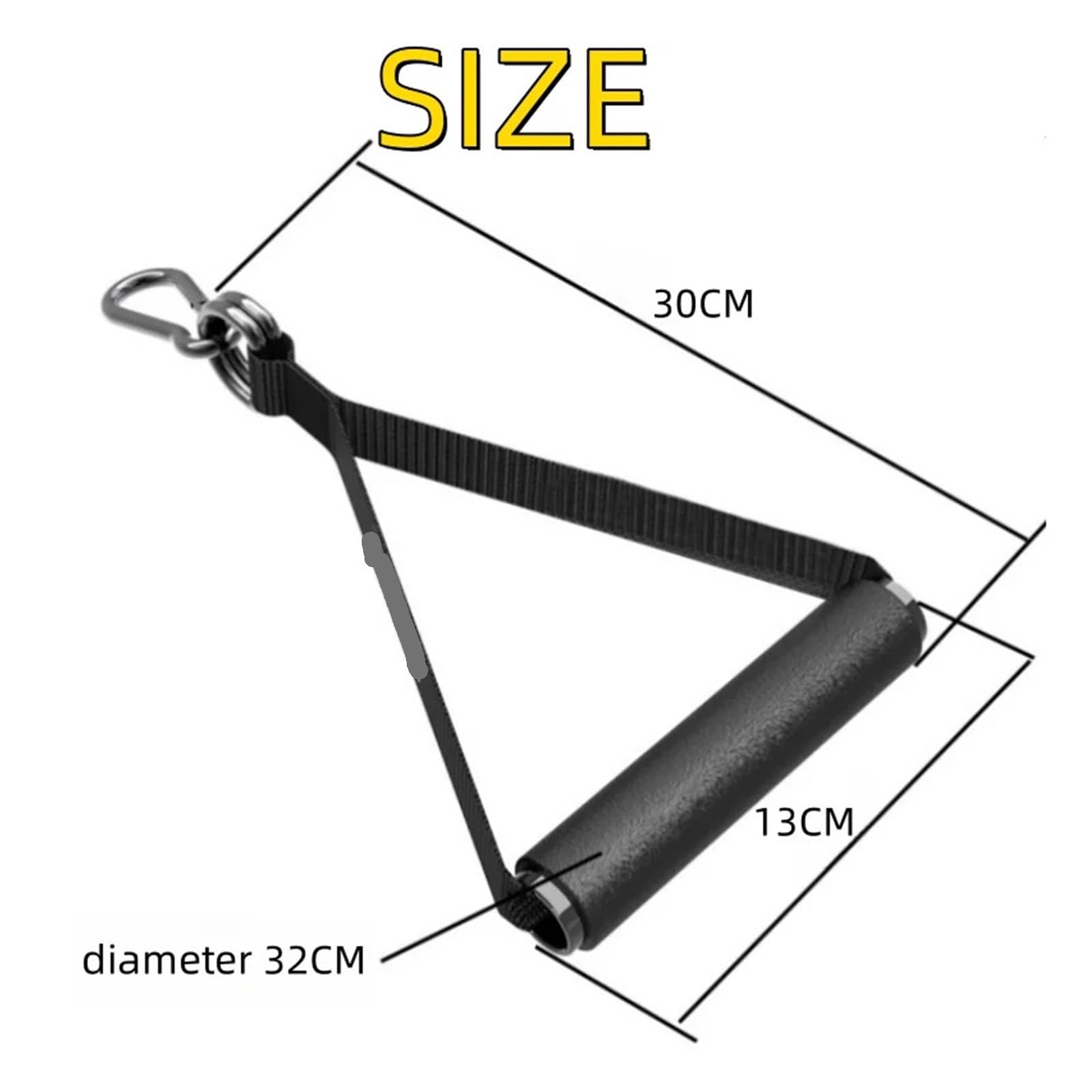 Gym Widerstandsbänder Griffe Übungsgriffe aus Kohlenstoffstahl, Griffe for Widerstandsbänder, Zubehör for Fitnessgeräte, Fitnessgriffe aus Metall for das Krafttraining(2 Pieces)
