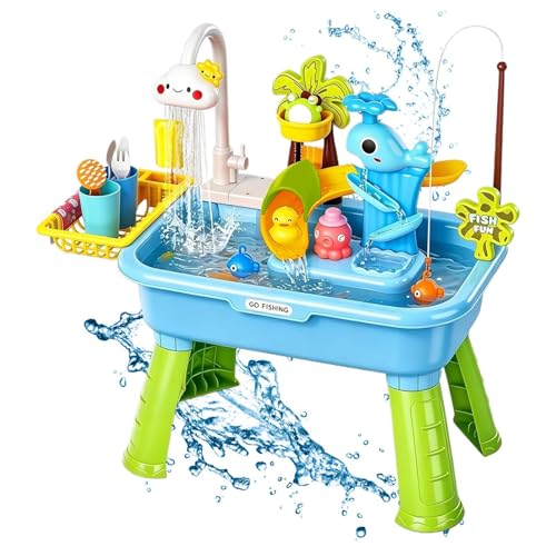 Table d'eau électrique pour enfants avec robinet amusant pour jardin et maison