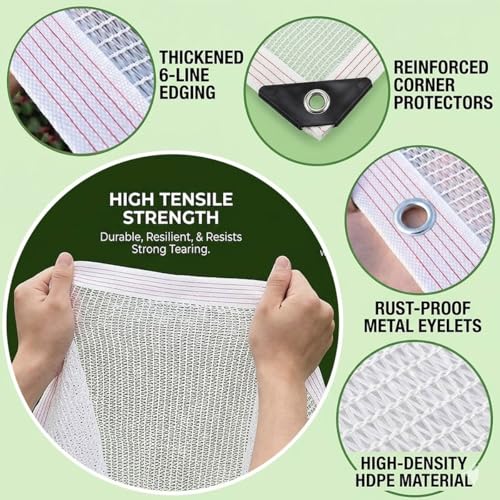 Filet d'ombrage de jardin avec protection UV bâche maille HDPE