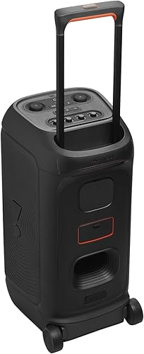 Miniatura 11 de JBL PartyBox Stage 320 - Altavoz portátil para fiestas con mango telescópico y ruedas anchas y resistentes, potente sonido JBL Pro, espectáculo de