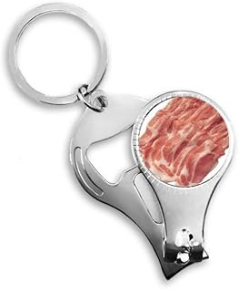 Rolo de bife carne crua textura de alimentos anel alicate chaveiro abridor de garrafa cortador