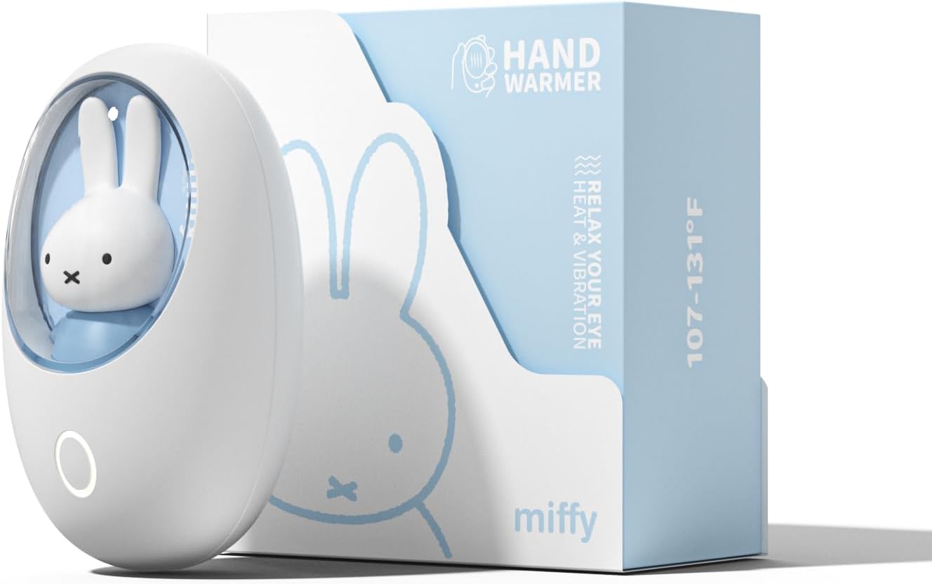 Miffy Hand Warmer Egg for Hand and Eye (Blue-White)