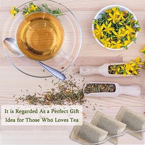 Nepak 600 Pcs Disposable Tea Filter Bags For Loose Tea,Drawstring Empty Tea Bags For Loose Leaf Tea,With 100% Natural Unbleached Paper(1.97 X 2.76 Inch) #TOP3