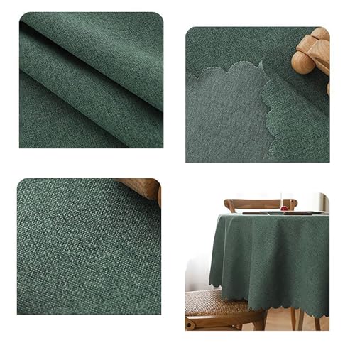 Nappe de table imperméable en lin lavable pour repas de mariage et extérieur