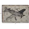 Deco 79 Wood Airplane Wall Decor, 47 x 3 x 31, White