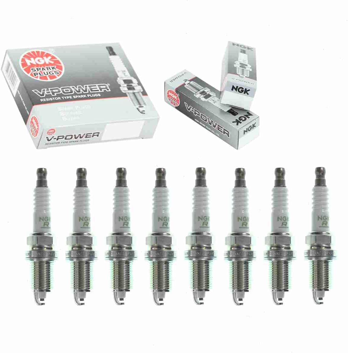 8 pc NGK V-Power Spark Plugs compatible with Jeep Commander 4.7L V8 2006-2007