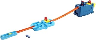 Hot Wheels Track Builder Unlimited Stunt Crash Box Playset with 18 Building Components in Storage Box with Lid & One 1:64 Scale Car, Awesome Gift for Kids 6 to 12 Years Old
