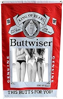 Buttwiser Buttweiser Flag 3 x 5 Foot King of Rears This Butts