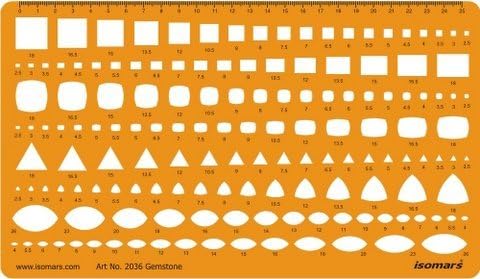 Gemstone Triangle Square Shapes Symbols Drawing Drafting Template Stencil