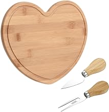 Petisqueira de Bambu com 2 Facas para Queijo Praticidade e Estilo na Hora de Servir Frios e Porções - AM IMPORT ®