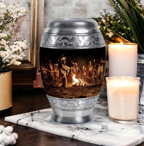 Image of Native American Urns for Ashes - Cremation Urns for Women - Urn for Ashes for Women - Cremation Urns for Ashes - Urns for Human Ashes Adult Female - (10 inch Pack of 1)