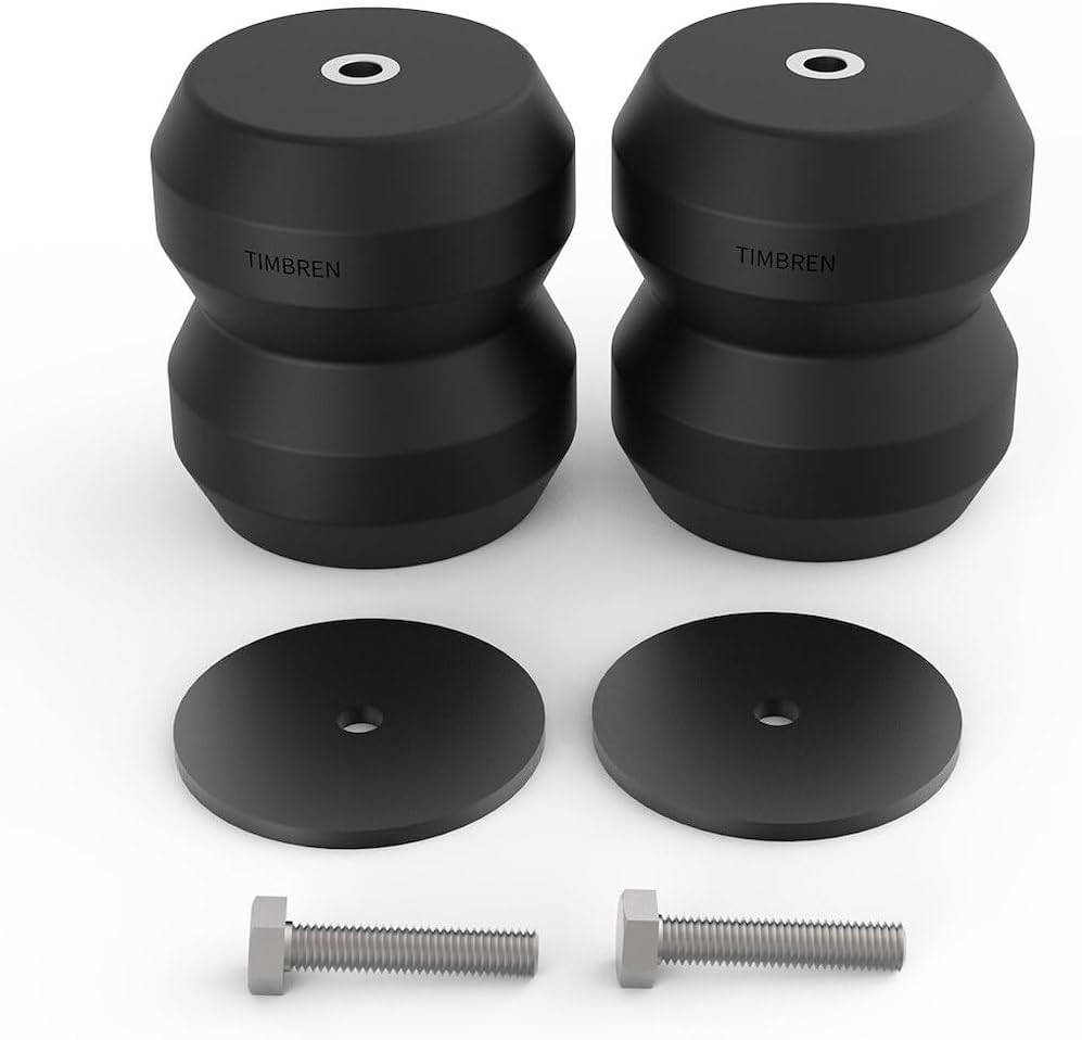 Helper Spring Kit | Rubber Helper Springs | Frame Mount | 5,600 lb Weight Capacity Per Set | Includes Mounting Discs and Hardware