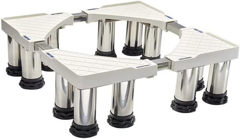 Extendable Appliance Stand for Fridges, Cookers, Raised Base for Refrigerator Height 14/19/24/29cm Adjustable Base Tumble Dryer Stand Length/Width 43-65cm Washer Pedestal,12legs-14cm