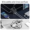 Ciabatta Elettrica Multipresa con 4 Prese Universali 10/16A ITA e Schuko, 2 M Prolunga Elettrica con 2 USB A+2 USB C,Presa Multipla Spina Piatta Salvaspazio con Interruttori per Casa, Ufficio Nero