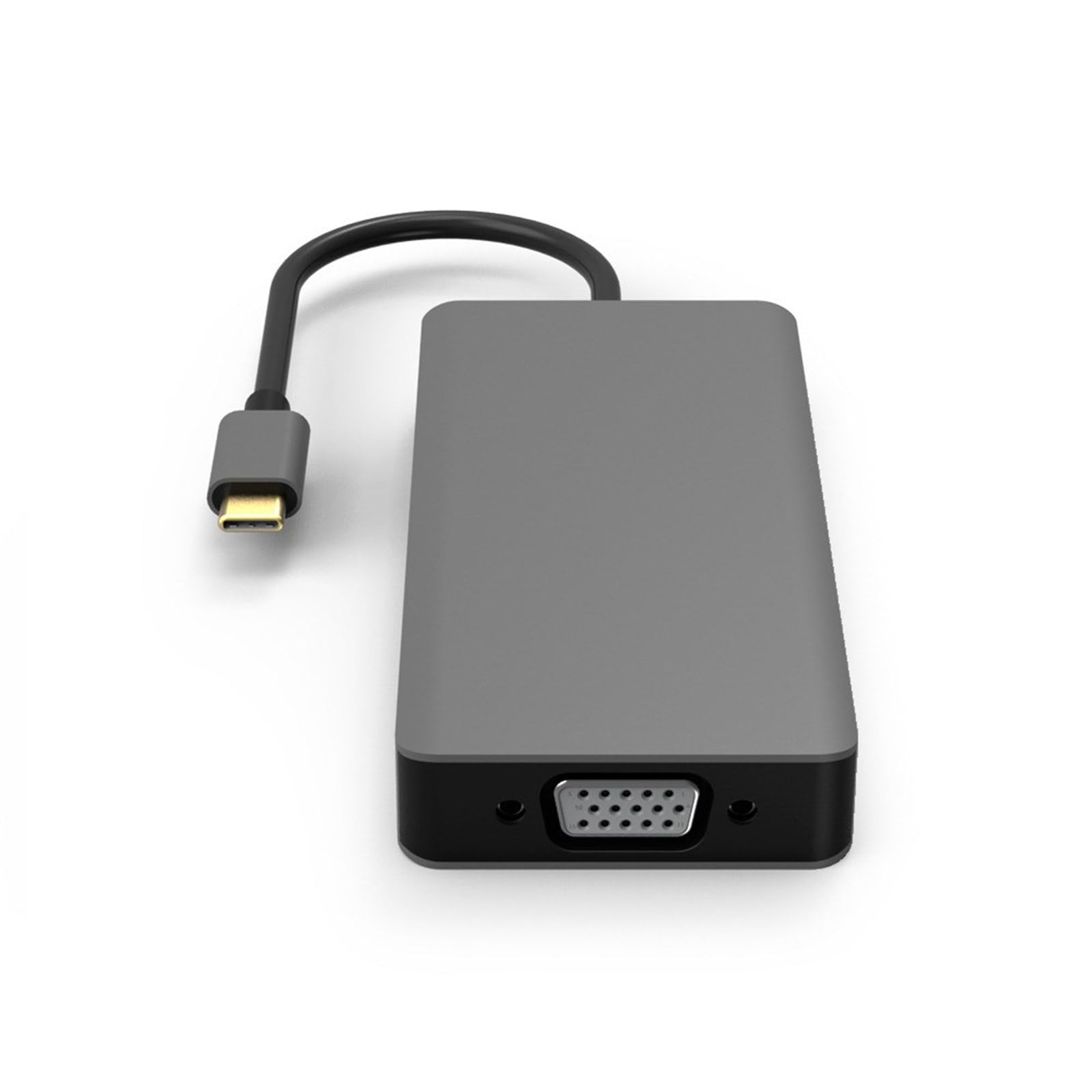 Adaptateur USB C HUB USB 3.1 vers vidéo + convertisseur VGA (prise en charge vidéo et VGA) pour présentation et travail de conception