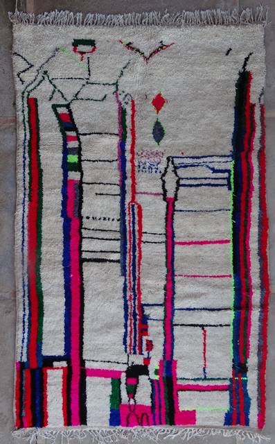 Tapis berbère marocain Authentique Azilal en Laine 235X145 cm 264,29 € TTC