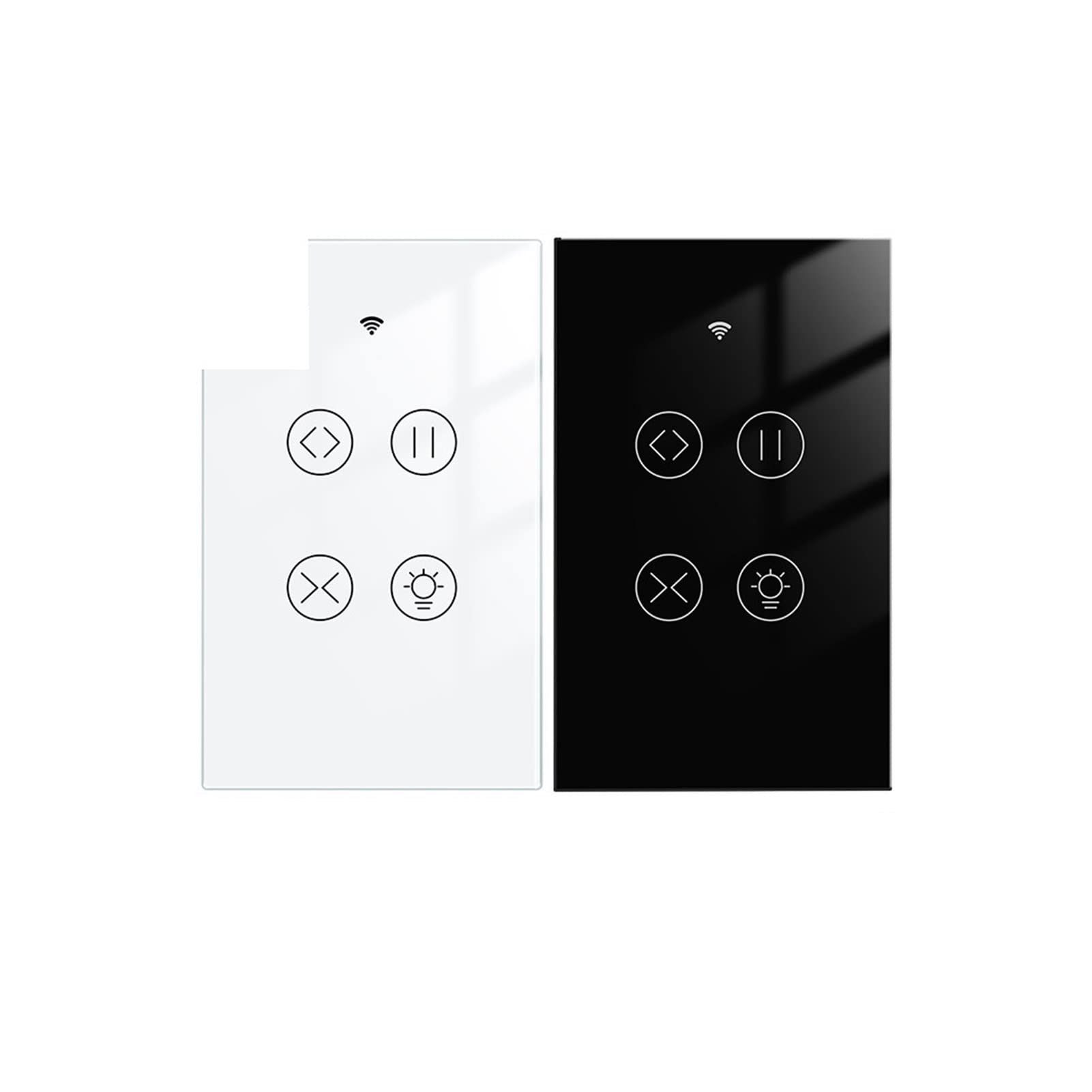 Inteligentny przełącznik Smart WiFi RF Szklany panel Kurtyna Światło Przełącznik dotykowy Inteligentny pilot zdalnego sterowania Inteligentny włącznik światła (Kolor: 2 szt. Biały Rozmiar: U) (1 szt.