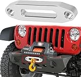 AUXMART Aluminum Hawse Fairlead for Synthetic Winch Rope Cable Lead Guide ATV, 12000 lbs Winch Fairlead, Silver