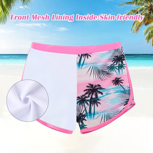 Image of TUONROAD Girls 2 Pieces Rash Guard Swimsuit Long Sleeve Tankini for 4-10 Years