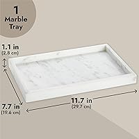 Vista 4 de Juvale Large Marble Vanity Tray - Jewelry & Cosmetic Organizer with Drawer Organizer - Bathroom Display with Soap Tray - Home Accent Piece with