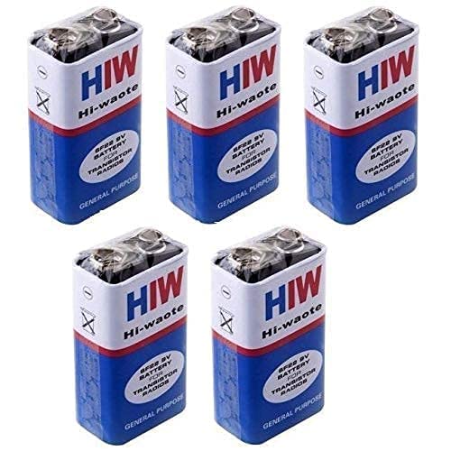 SP 9V HI-Watt Long Life Carbon Battery Multipurpose Used (Pack of 5)