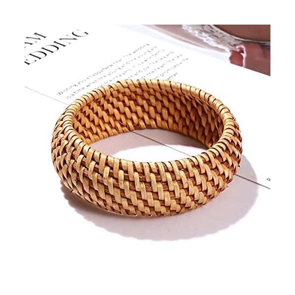 HEIDKRUEGER-Rattan-Bracelet-for-Women-Girls-Handmade-Lightweight-Straw-Wicker-Braid-Woven-Bangle-Bracelet-Summer-Statement-Chunky-Bracelet-Fine-B HEIDKRUEGER Rattan Bracelet For Women Girls Handmade Lightweight Straw Wicker Braid Woven Bangle Bracelet Summer Statement Chunky Bracelet (Fine B)