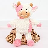 YUKOUQIAN Cow Stuffed Animal Cow Plush Doll Toy 11.8 inch for Girls Boys (Stand Cow Pink)