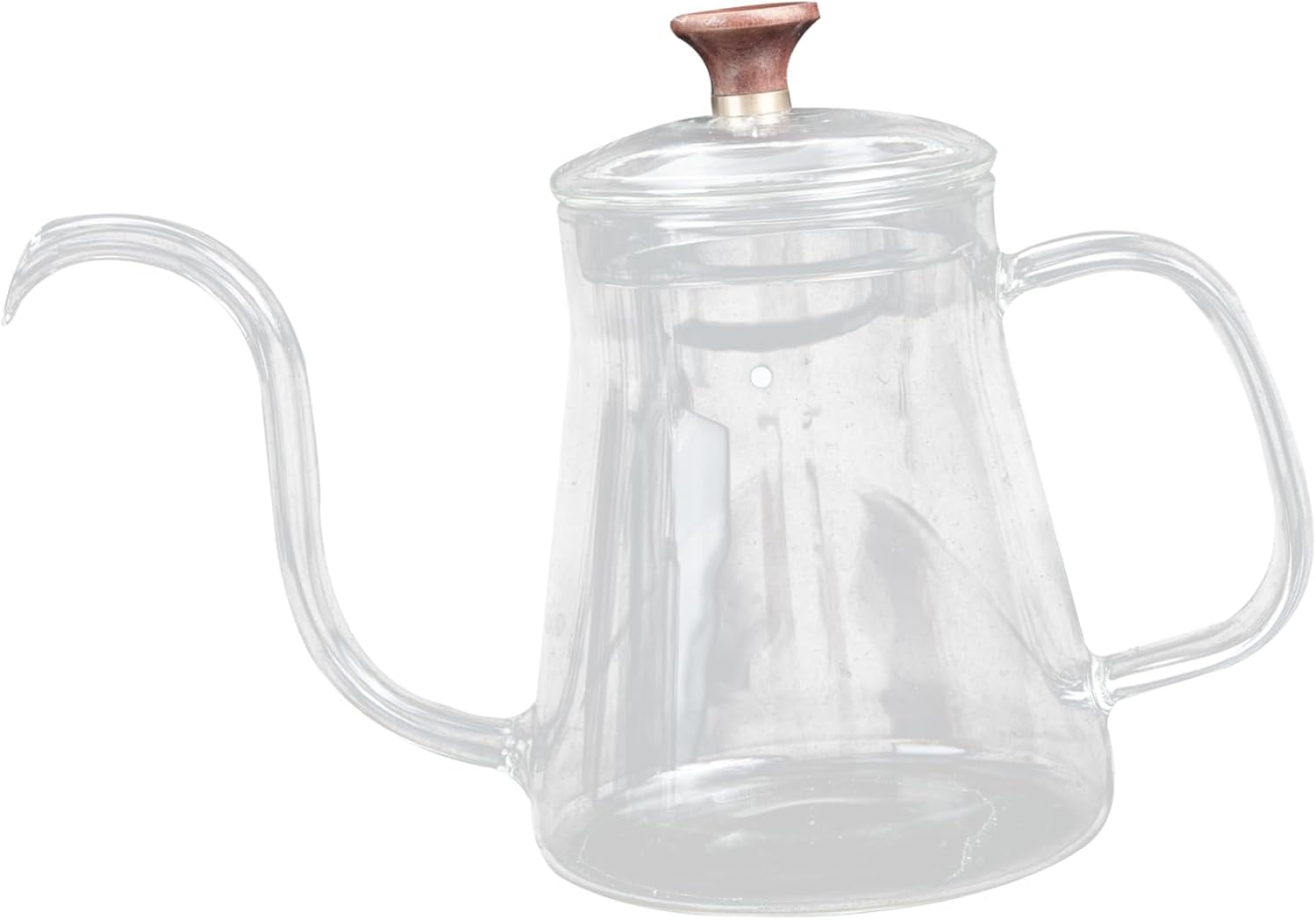ULTECHNOVO Transparent Glass Coffee Kettle with Long Spout for Hand Brewing Stovetop Safe Coffee Pot for Home Office Restaurant Use Borosilicate Teapot