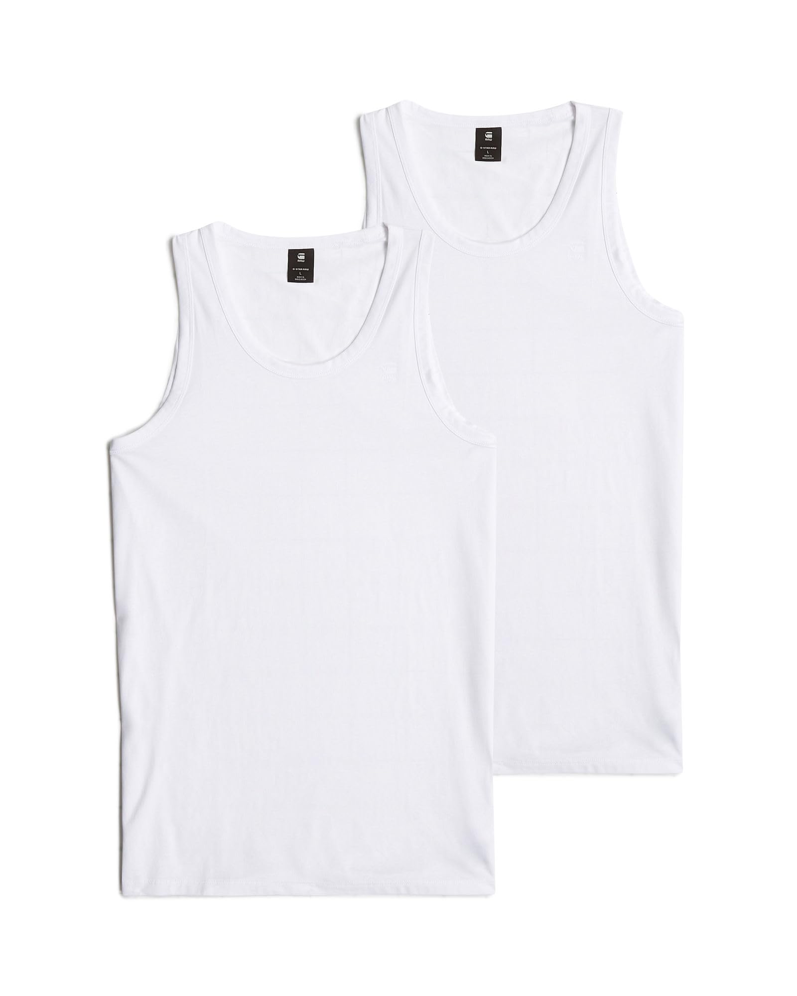 G-STAR Men's Base Tank Top 2-Pack, White (white D25476-3310-110), XL