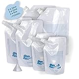 Cruise Alcohol Travel Flask Sneak Kit by CAMOFLASK - High Quality Concealable Plastic Flasks for Liquor to Smuggle Drinks Alcohol Rum Spirits Wine. Sneak Booze Runner Bags Set (2x8oz 2x16oz 2x32oz)