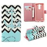 Yakamoz PU Leather Zebra Print Anchor Flip Wallet Card Slots Stand Case Cover for LG G3 Beat, LG G3 VIGOR, LG G3 Mini, LG G3s (NOT for LG G3) with Free Screen Protector & Stylus Pen