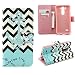 Yakamoz PU Leather Zebra Print Anchor Flip Wallet Card Slots Stand Case Cover for LG G3 Beat, LG G3 VIGOR, LG G3 Mini, LG G3s (NOT for LG G3) with Free Screen Protector & Stylus Pen