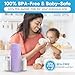 Portable Breast Milk Cooler Bottle: 30H Cooling Time, 2 x 150ml/5Oz, Durable BPA-Free Breastmilk Storage Bottles, Breastmilk Cooler, Travel Breastfeeding Milk Chiller for Baby