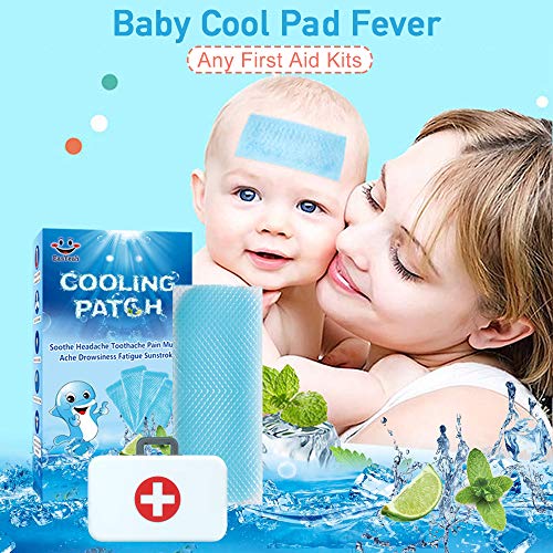 12 Sheets Cooling Patches For Fever Discomfort & Pain Relief, Cooling Relief Fever Reducer, Soothe Headache Pain, Pack Of 12 #TOP2