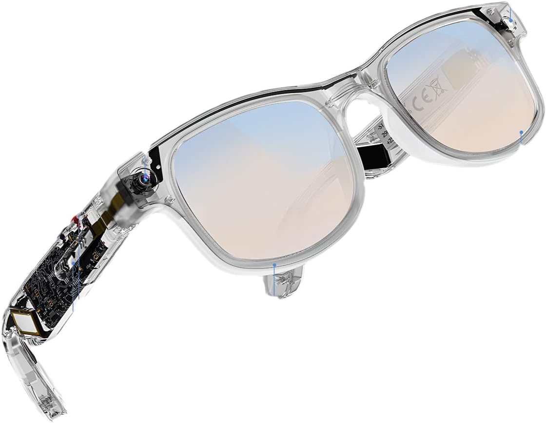 Smart AI Photo Glasses with 800W Pixels, AI Recognition, Translation, Meeting Recording, Music Calling, Photo and Video Capture
