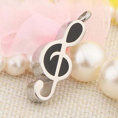 Sexymandala Urn Necklaces For Ashes 18'' Music Note Symbol Black Cremation Keepsake Memorial Pendant Jewelry #TOP2